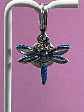 Pandora Blue and Silver Dragonfly Charm Bracelet